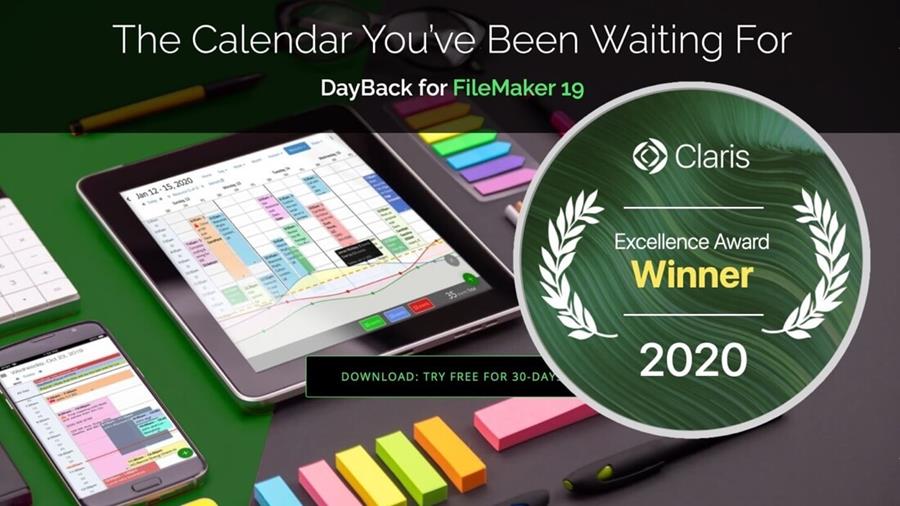 DayBack FileMaker Calendar Award
