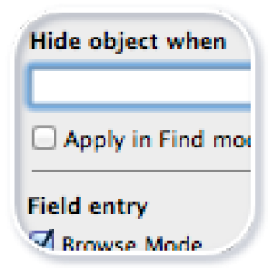 FileMaker 13 Hiding Objects